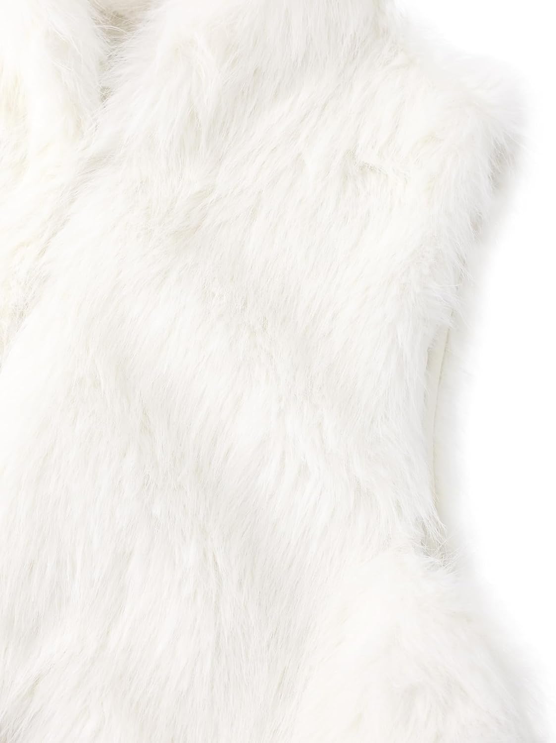 Amazhiyu Womens Faux Fur Vest Coats Open Front Sleeveless Furry Jacket with Belt - Image 5