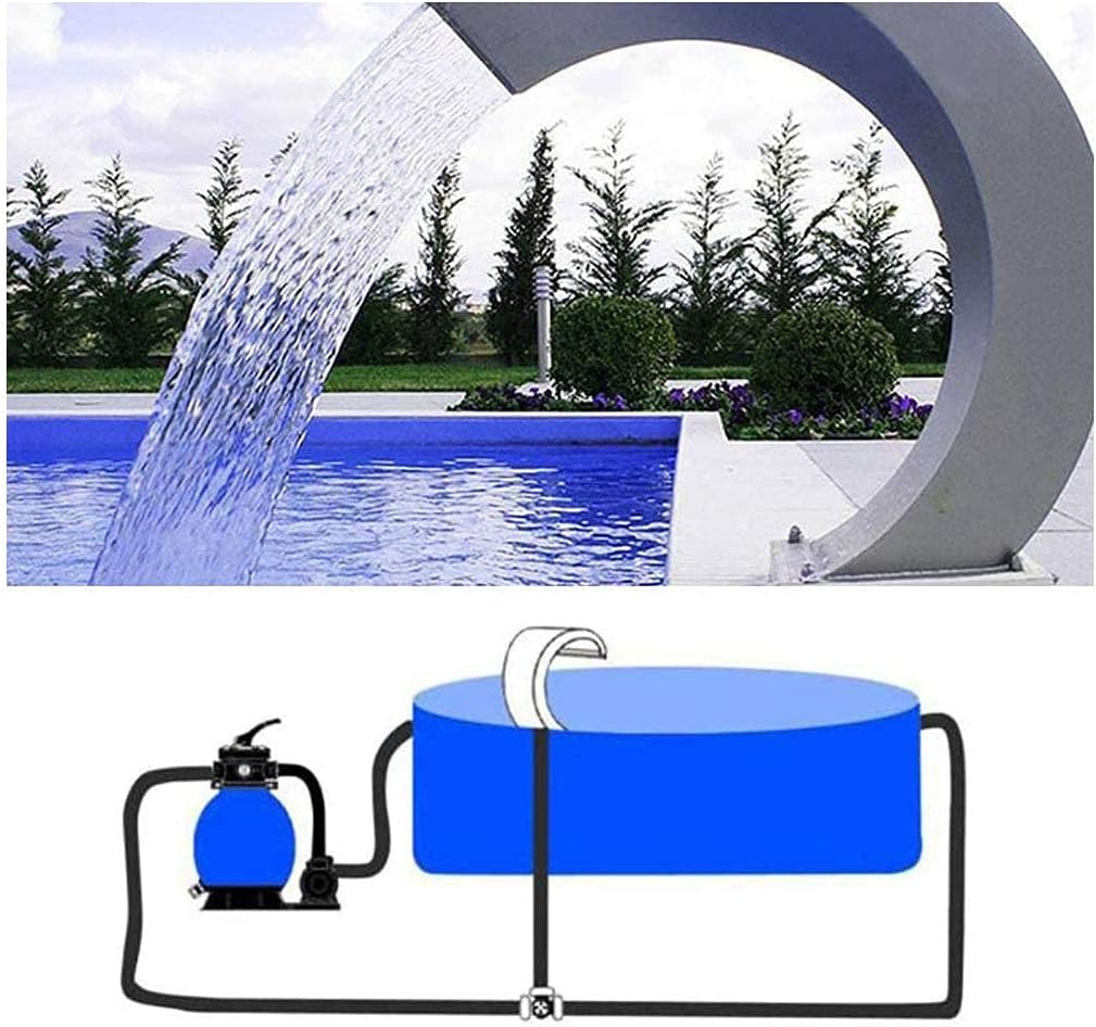 Waterfall Fountain Pool Outdoor Stainless Steel Waterfalls for Courtyard Garden,