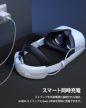 Amazon | AUBIKA Meta/Oculus Quest 2用 5000mAhバッテリー付きヘッド