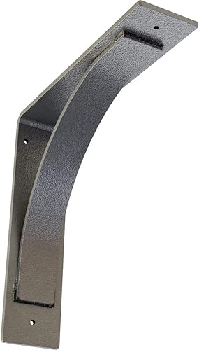 Vista 212 de Soporte de acero Morris de 3 pulgadas de ancho x 10 pulgadas de profundidad x 10 pulgadas de alto, con recubrimiento en polvo negro Negro