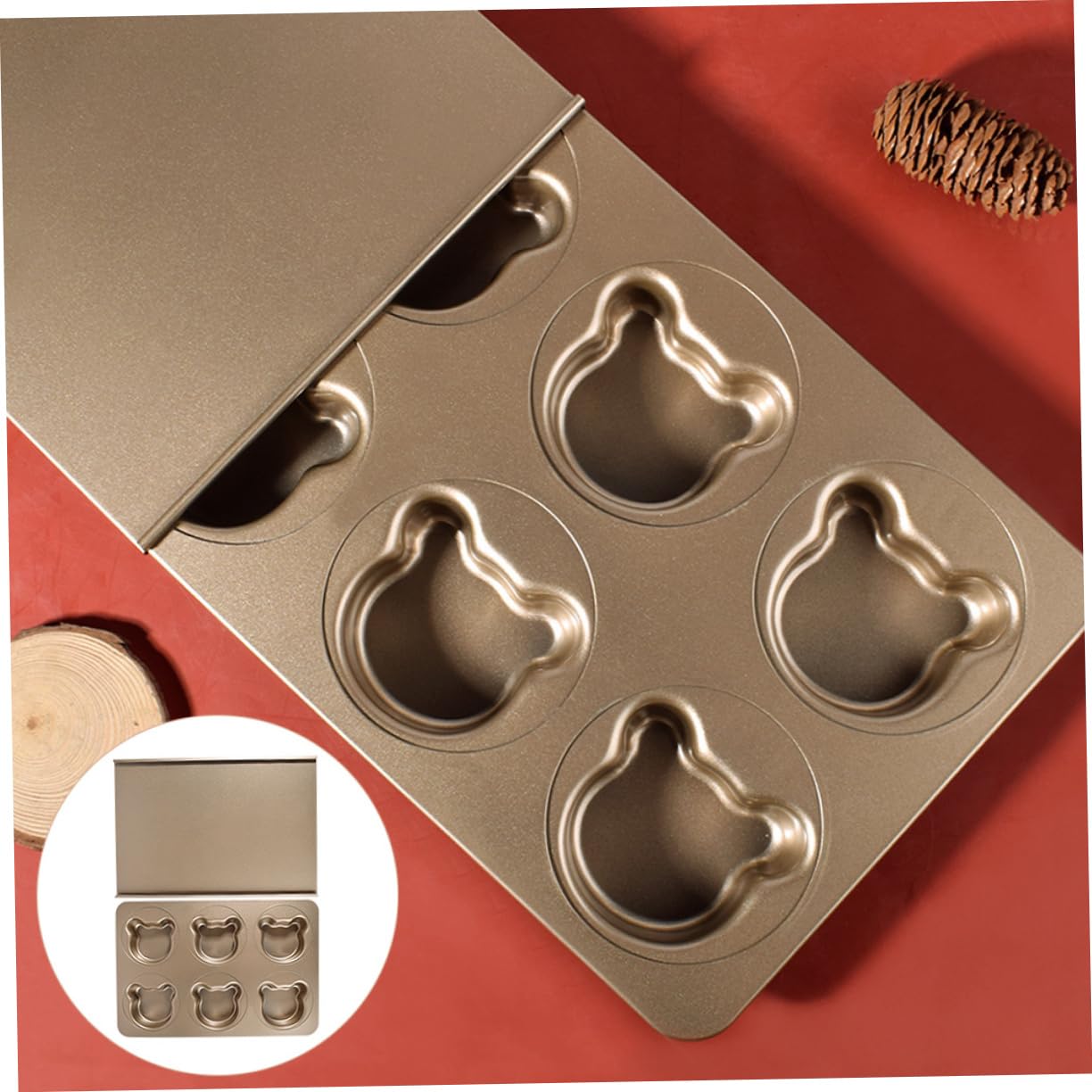 SHOWERORO 1ensemble Moule à Gâteau Métal Réutilisable Ours Pour Pâtisserie Pour Cookies Et Gâteaux Pratique Et Facile à Démouler