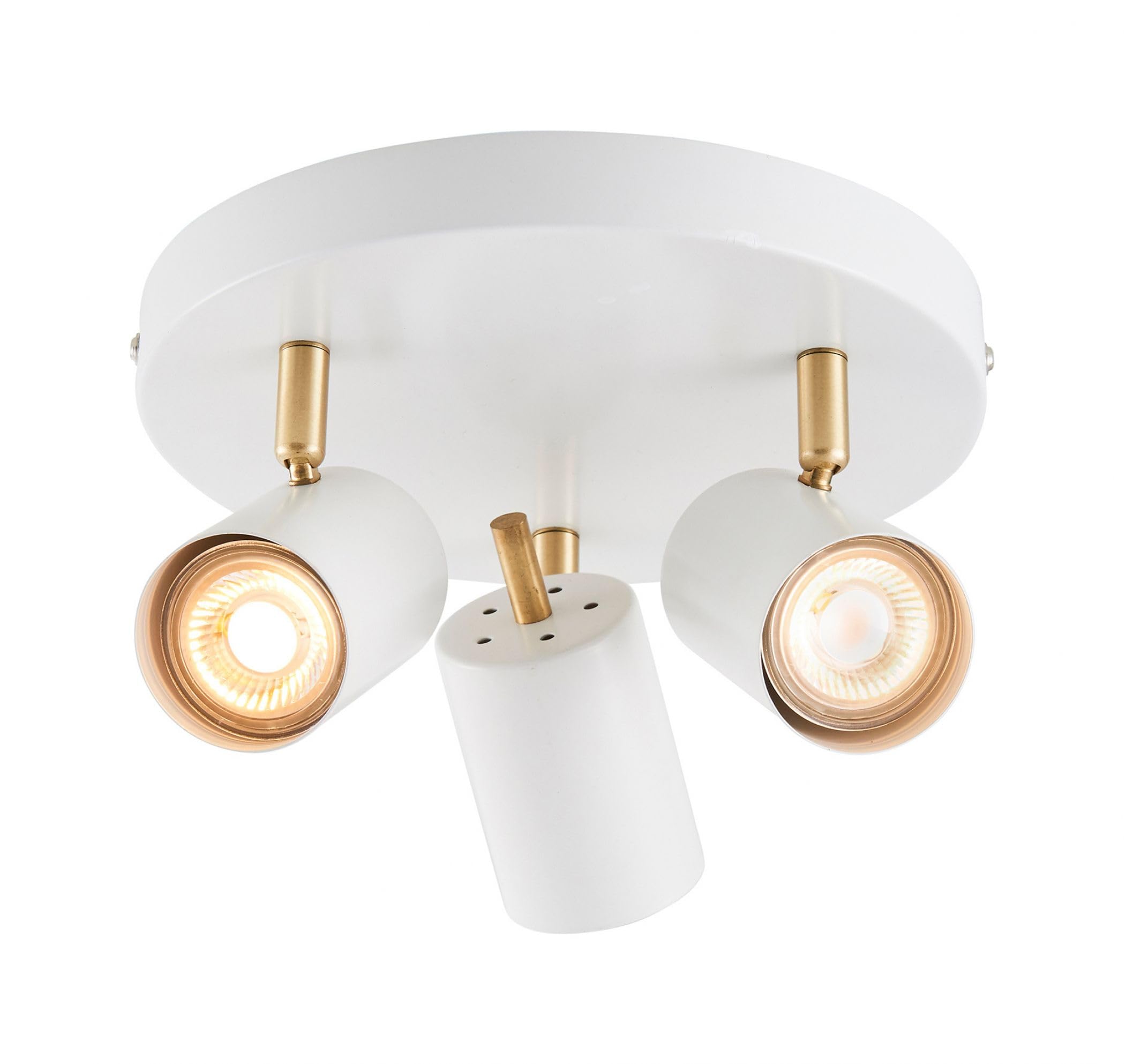 Endon 59932 Gull Matt White & Satin Brushed Gold GU10 LED Ceiling Spotlight