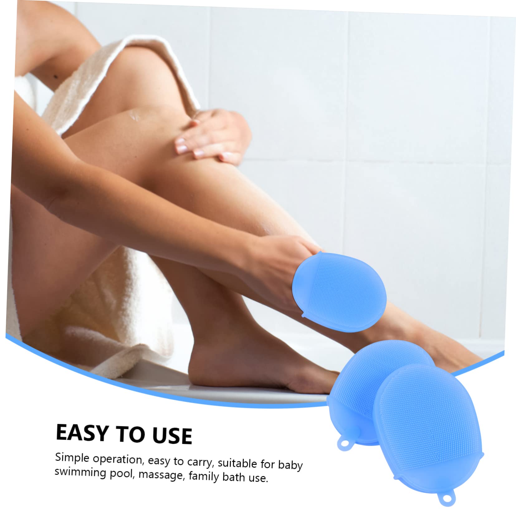 FRCOLOR 2 Piezas Cepillo De Baño De Silicona Cepillo Para Lavar El Cabello Del Bebé Cepillo De Esponja De Cuerpo De Silicona De Limpieza Tómate Un Baño Niño Accesorios Gel De Sílice