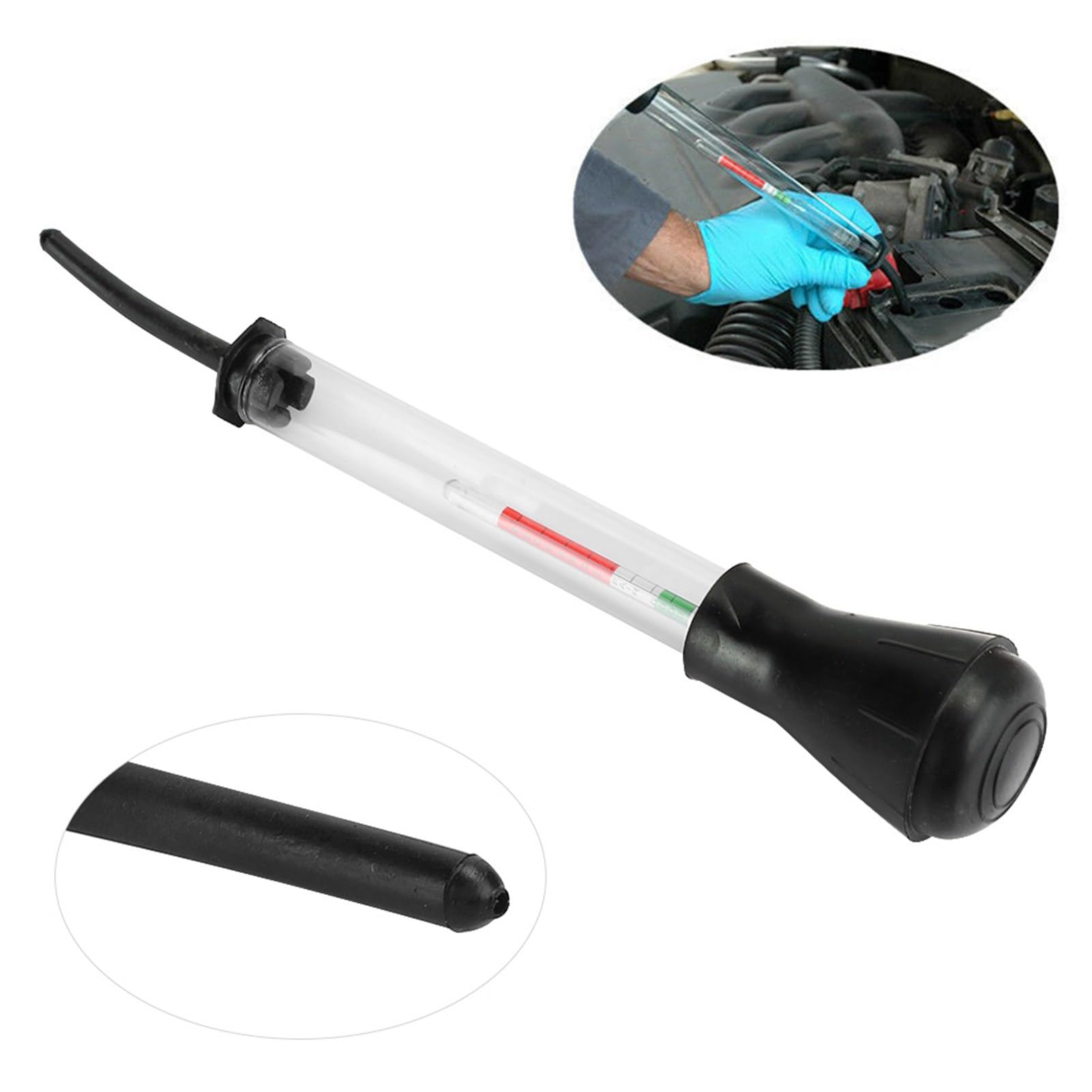 Ever Densimetro a Batteria, idrometro a Batteria da 8 Pollici Misuratore di densità elettroidraulico a rilevamento rapido Strumenti per Riparazione Auto
