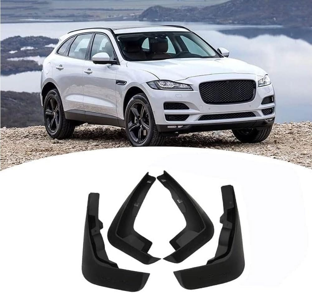 lijiazhe Front and Rear Mud Flaps Splash Guard for Jaguar F-PACE FPACE 2013-2022, No Drilling Auto Mudguards.