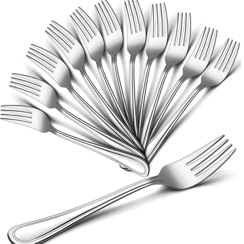 Stainless Steel Dinner Forks Set of 12 Heavy Duty Cutlery Sets Mirror Polished Dishwasher Safe Table Fork for Home Kitchen & Restaurant - Image 2