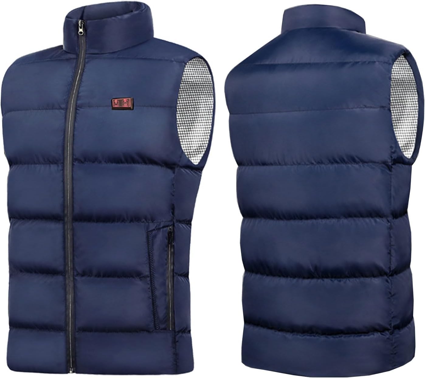 Odzież termiczna Podgrzewana kamizelka, akumulatorowa podgrzewana kurtka, elektryczna kamizelka na ubrania na zimę na świeżym powietrzu (bez baterii)(Bleu,6XL(97.5-105kg))