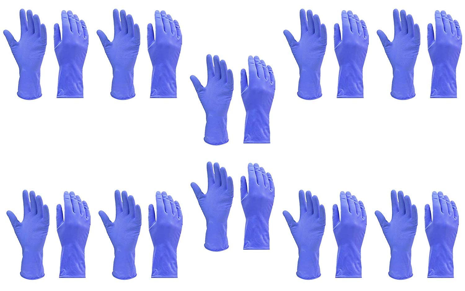 DeoDap Cleaning Gloves Reusable Rubber Hand Gloves, Stretchable Gloves for Washing Cleaning Kitchen Garden (Blue, 10 Pair) (B07HXWZM5T) Amazon Price History, Amazon Price Tracker