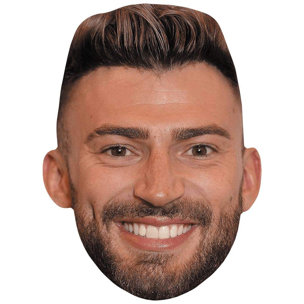 Jake Quickenden (Beard) Celebrity Mask, Flat Card Face, Fancy Dress Mask
