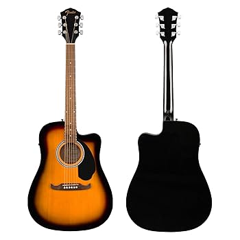 Fender アコースティックギター サンバースト Amazon | Fender FA-125CE ドレッドノート カッタウェイ