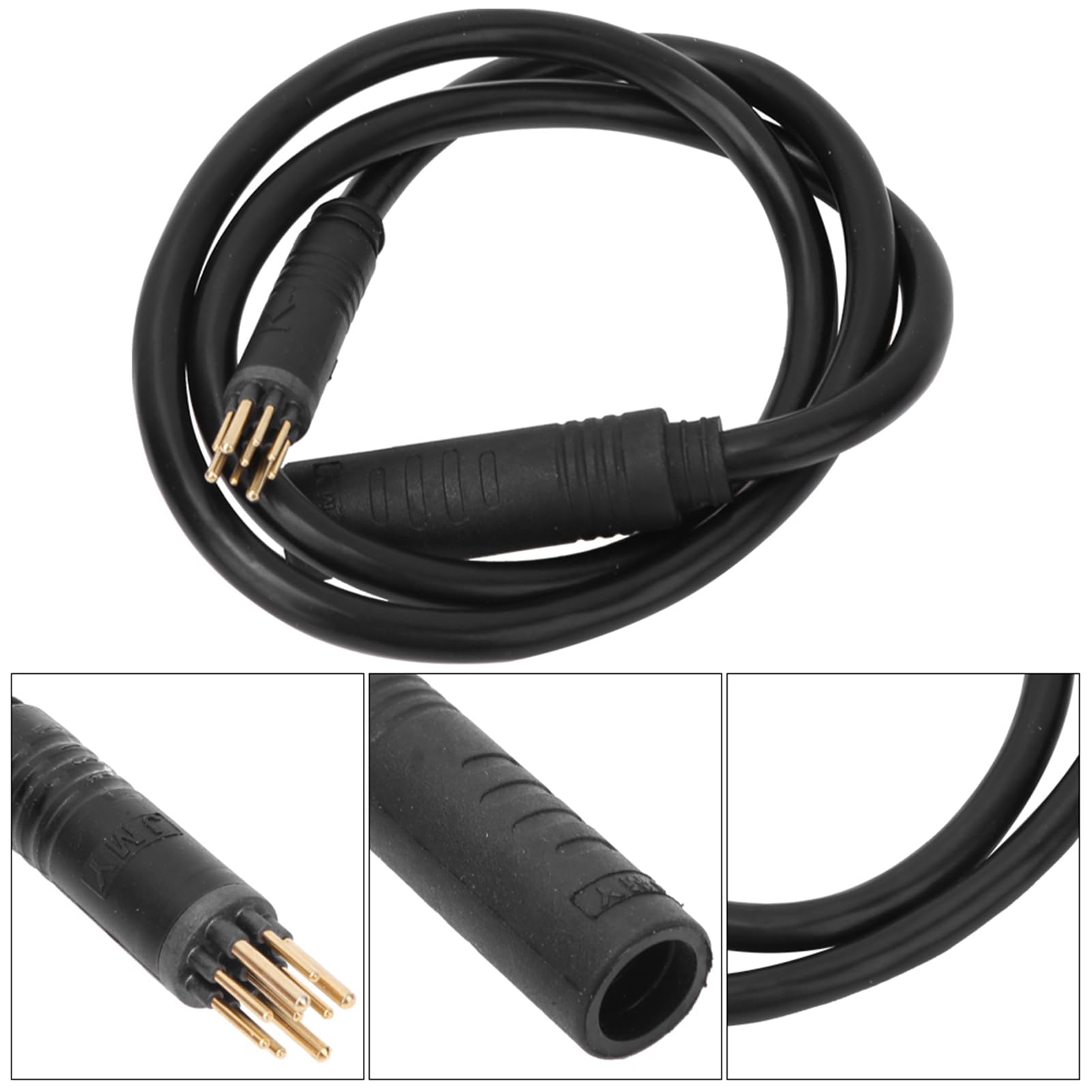 MAGT Cavo di Prolunga, 9 Pin Linea di Conversione Bici Impermeabile Cavo da Femmina a Maschio Cavo Motore per Bici Elettrica (1.5pin 600mm)