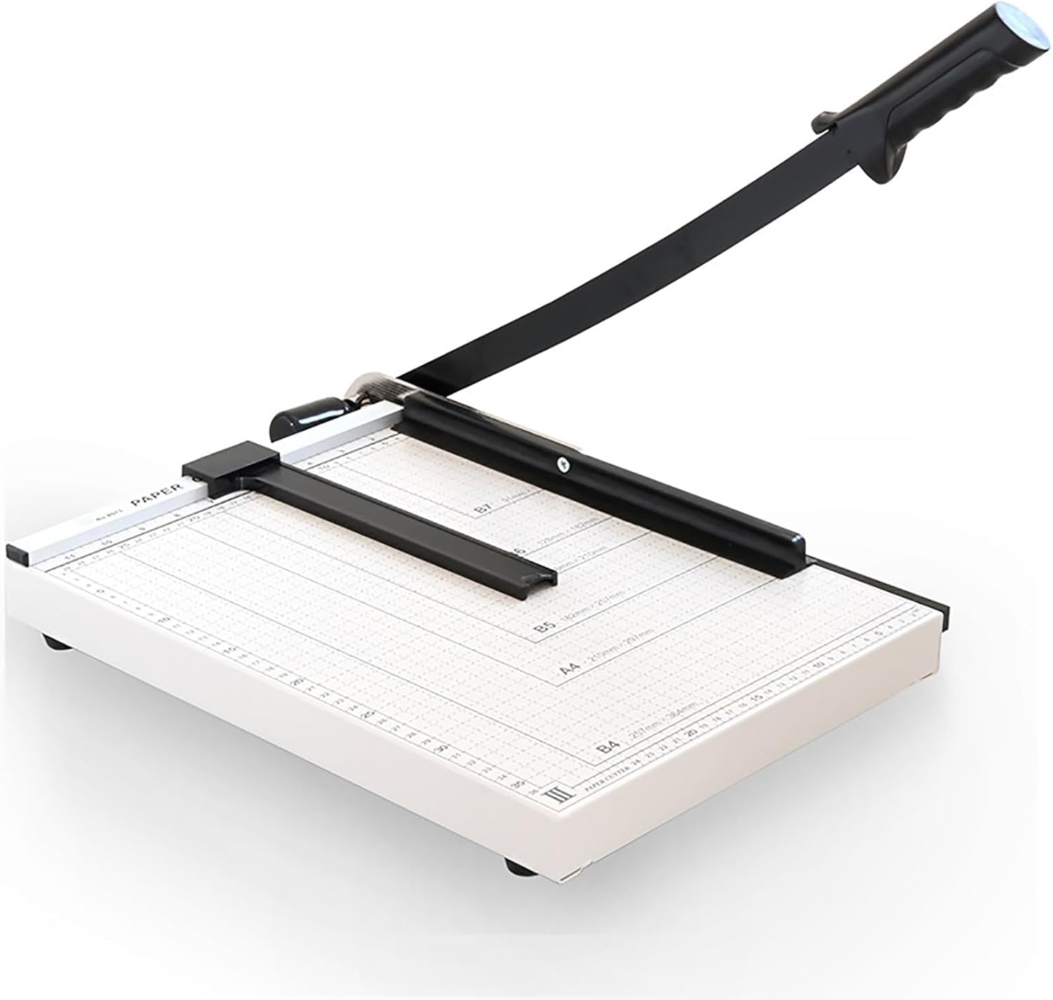 Taglierina for carta B4 Taglierina for carta portatile con fermo di sicurezza Guida for carta regolabile Design di arresto carta rimovibile Capacità di 15 fogli for stampanti Librerie fotografiche