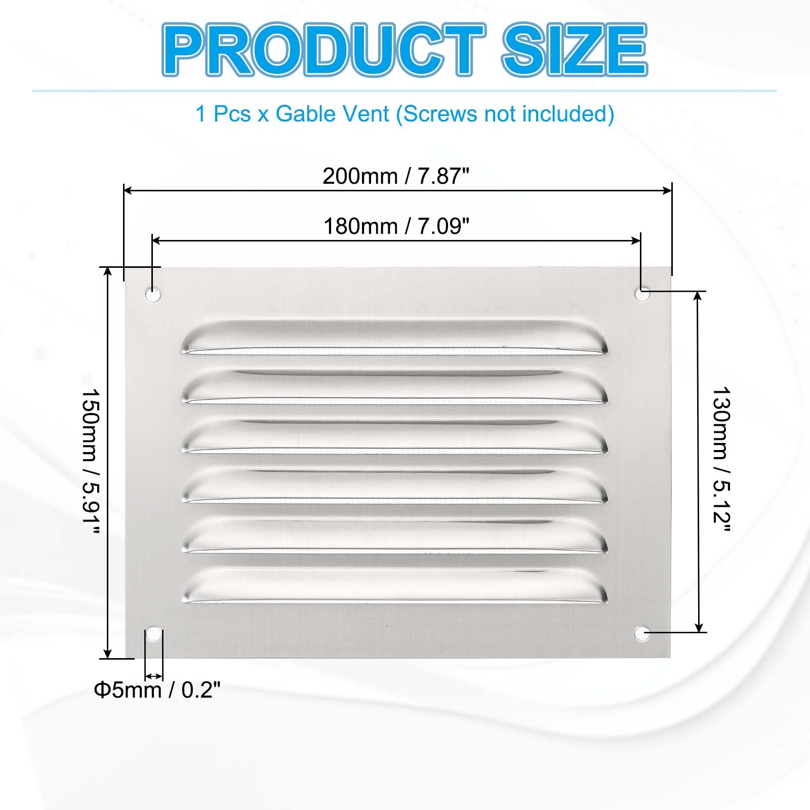 PATIKIL 6x8 Inch Stainless Steel Vent Cover - Image 2