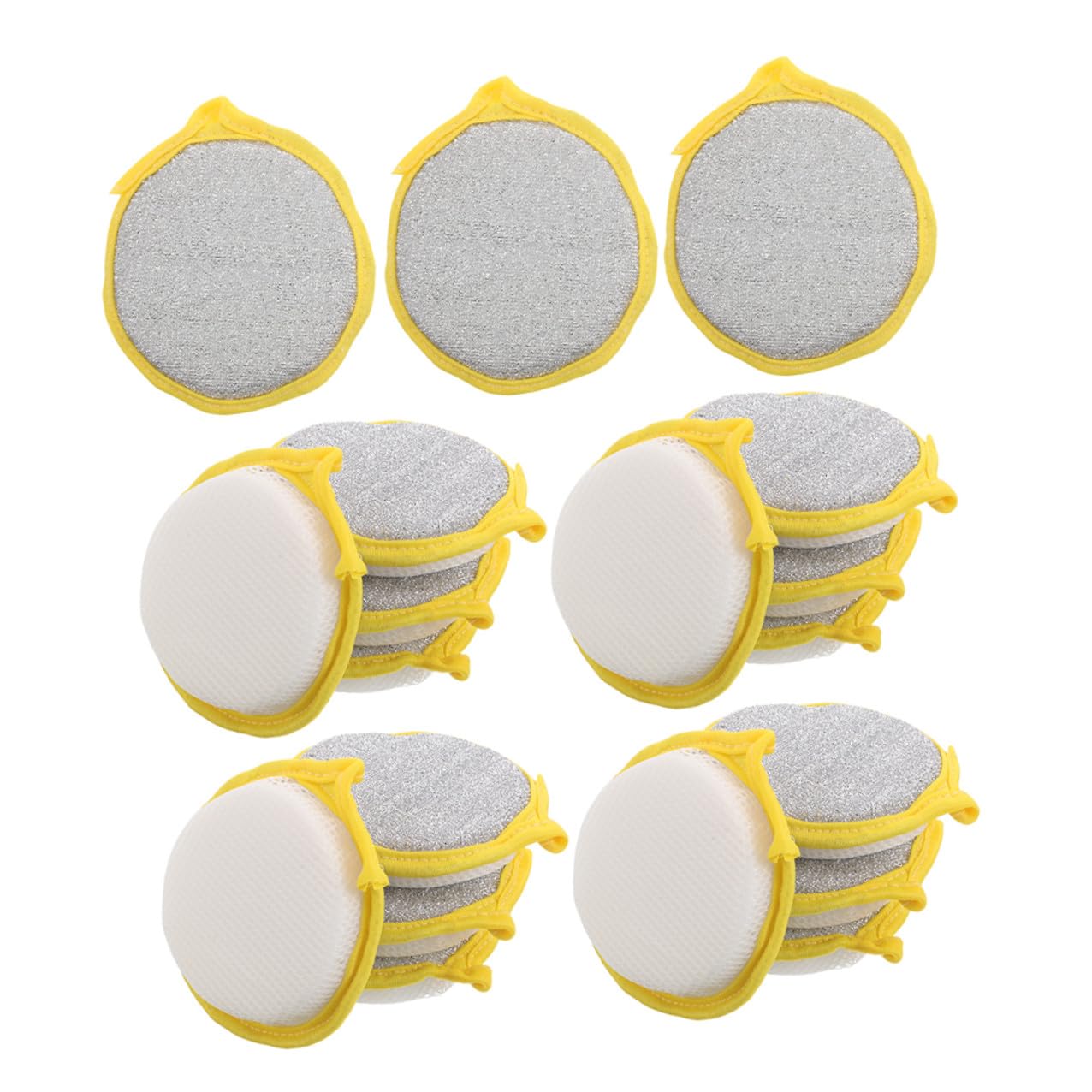 Esponja para Fregar de Doble Cara 50 Piezas, Redonda, Cocina