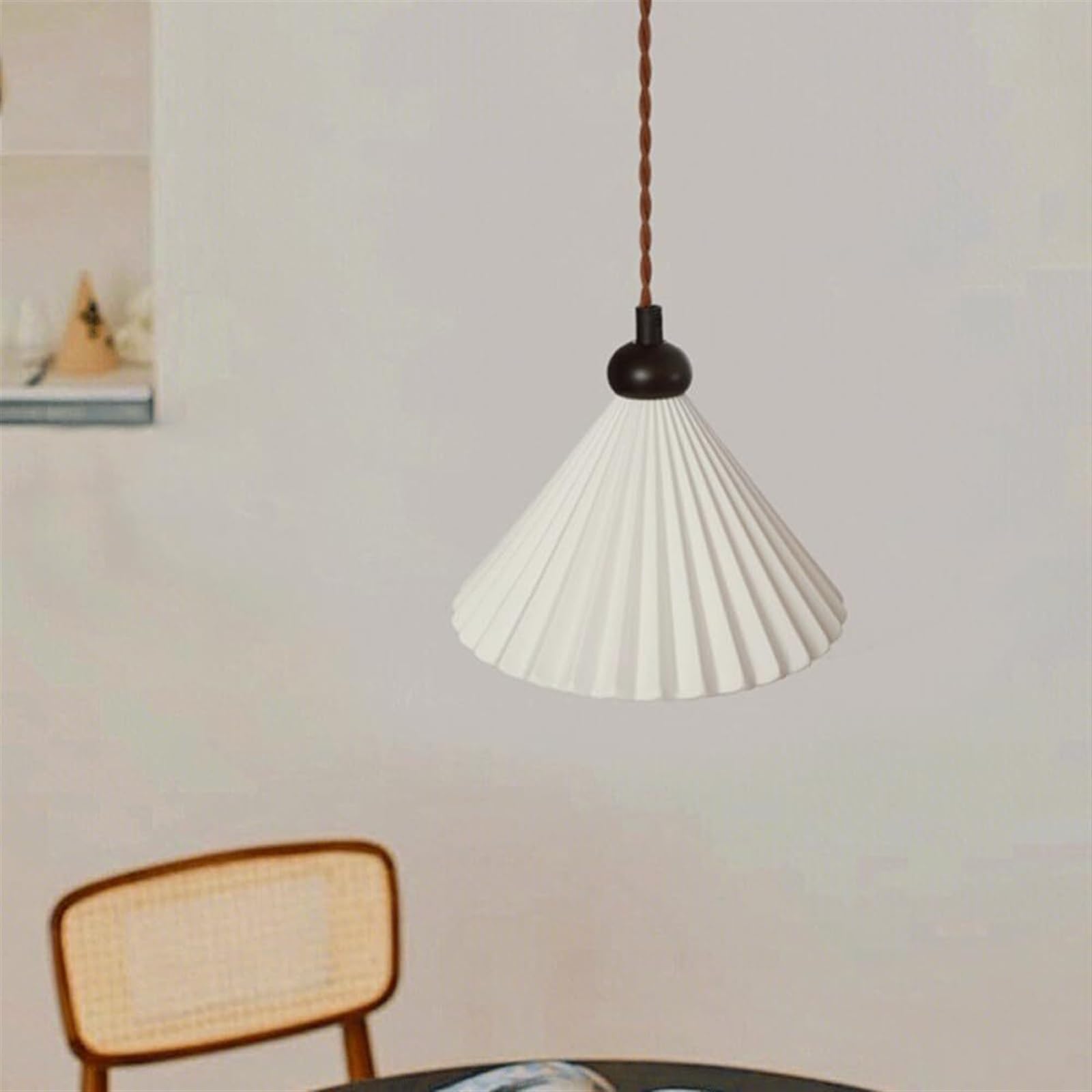 ZBZFGE Ceramiczna wiszącego w stylu japońskiego-Kreatywny wiszący lekki odcień w kształcie parasola, zagłębiony żyrandol jednorakkowy na balkon i dekoracje na werandzie, światło sufitu śrubowego