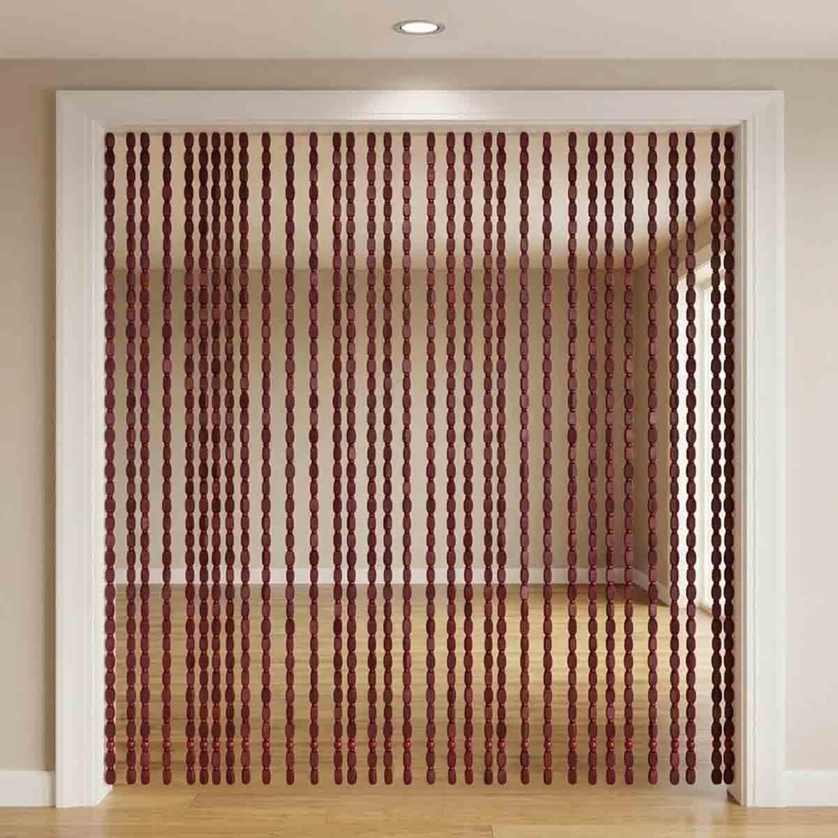 Beaded Curtain Bamboo Curtains, Boho Bamboo Bead Curtain Room Divider