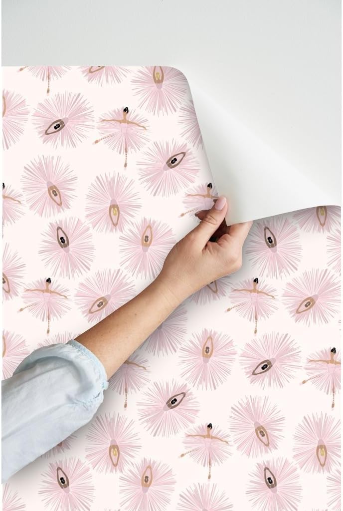 Peel & Stick Wallpaper Swatch - Ballerinas Dance Holiday Christmas Ballet Tutu Ballerina Nutcracker Custom Removable Wallpaper by Spoonflower