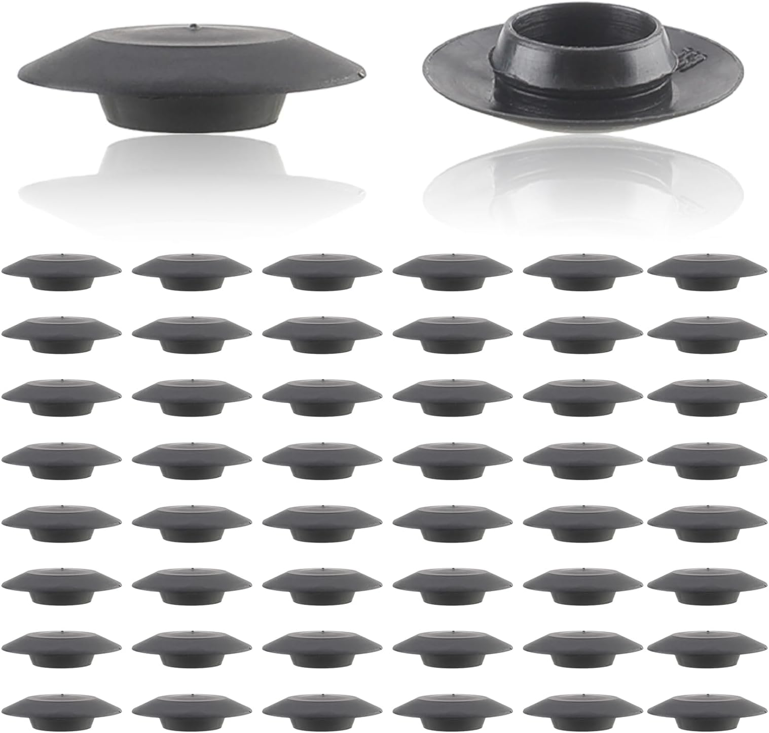 Caplugs 1/2 Inch Flush Mount Black Plastic Hole Plug – 25-Pack For Body And Sheet Metal Applications