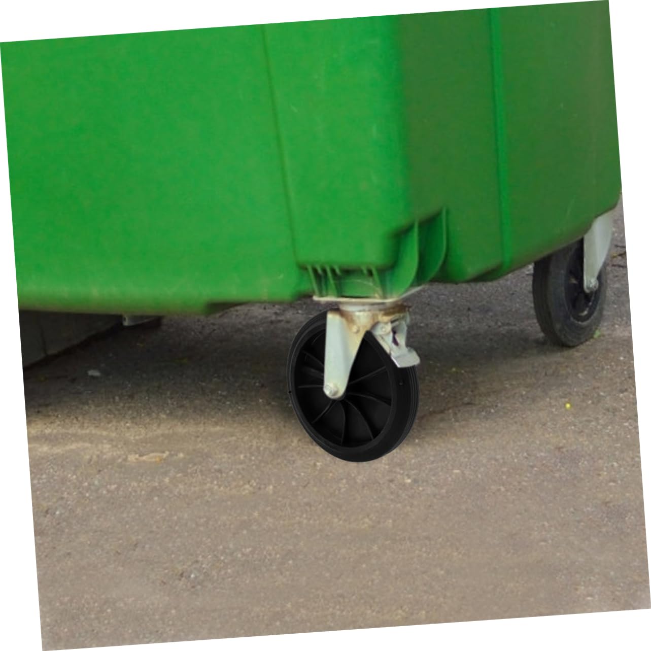 Zerodeko 2 Set Ruote Per Bidoni Della Spazzatura Da Esterno Carrello Della Spazzatura Ruote Per Pattumiera All'aperto Pratica Puleggia Per Pattumiera Gomma Da Cancellare Black 2 Pezzi * 2