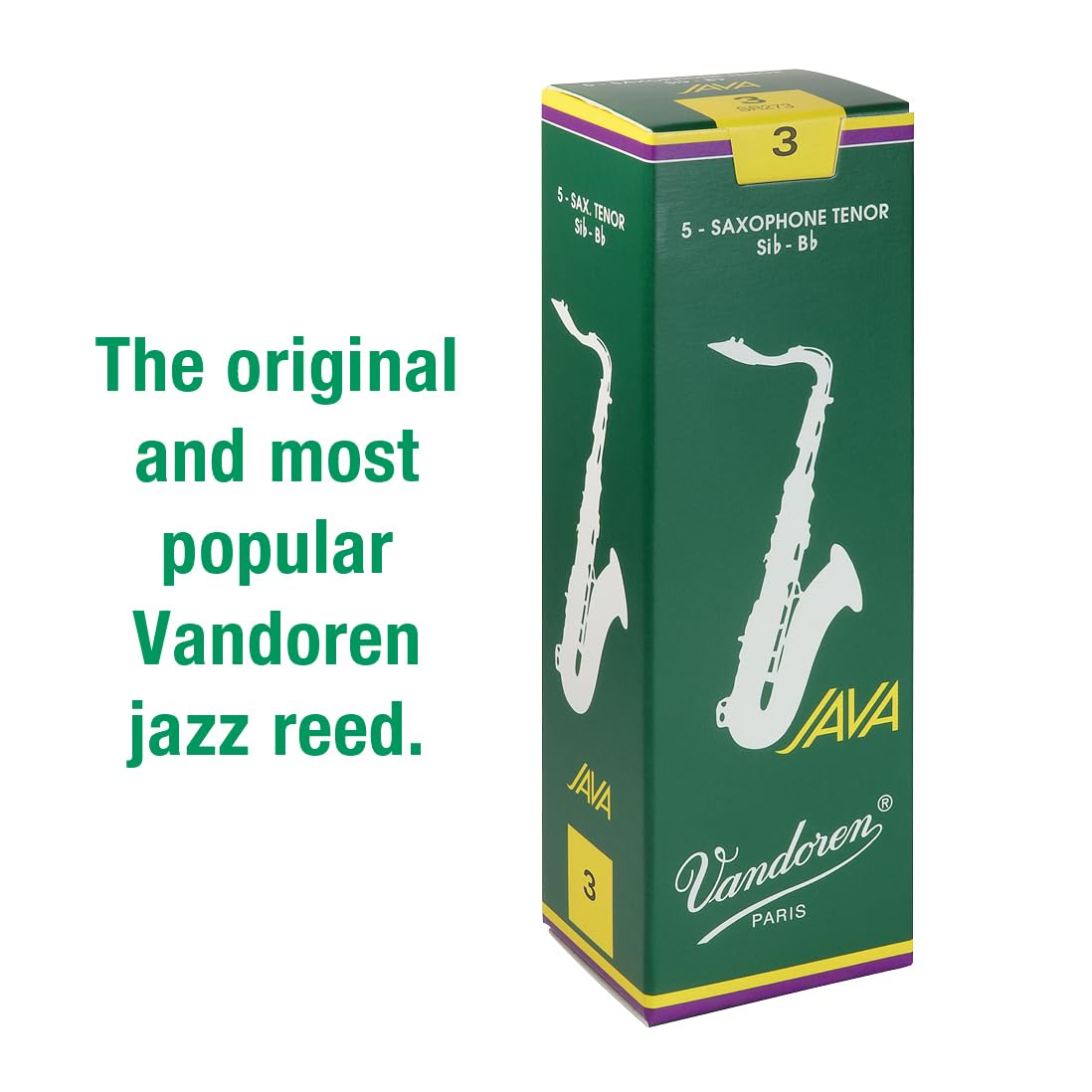 Amazon.com: Vandoren SR273 Tenor Sax JAVA Reeds Strength 3; Box of