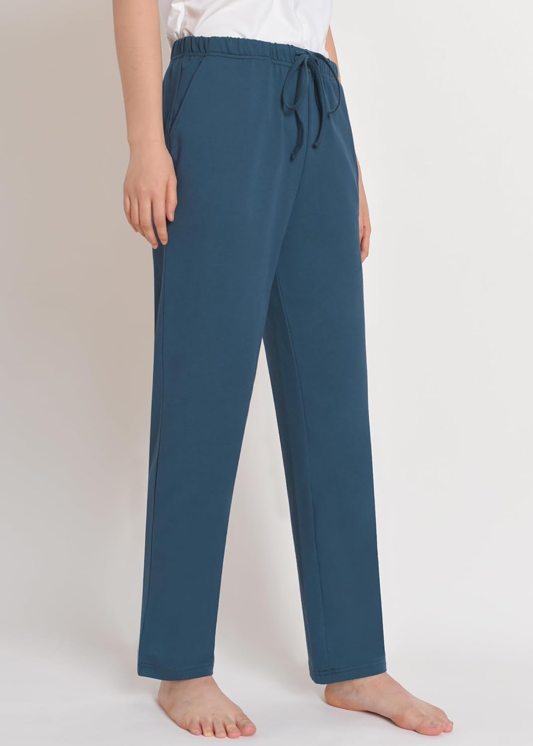 Weintee Women's Petite Cotton Pants with Pockets - Image 2