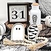 Halloween decorations indoor apothecary potion bottlesbat coffin ghostand halloween wood signs bead garland farmhouse decoration for tiered tray table home party decor  urban country home decor
