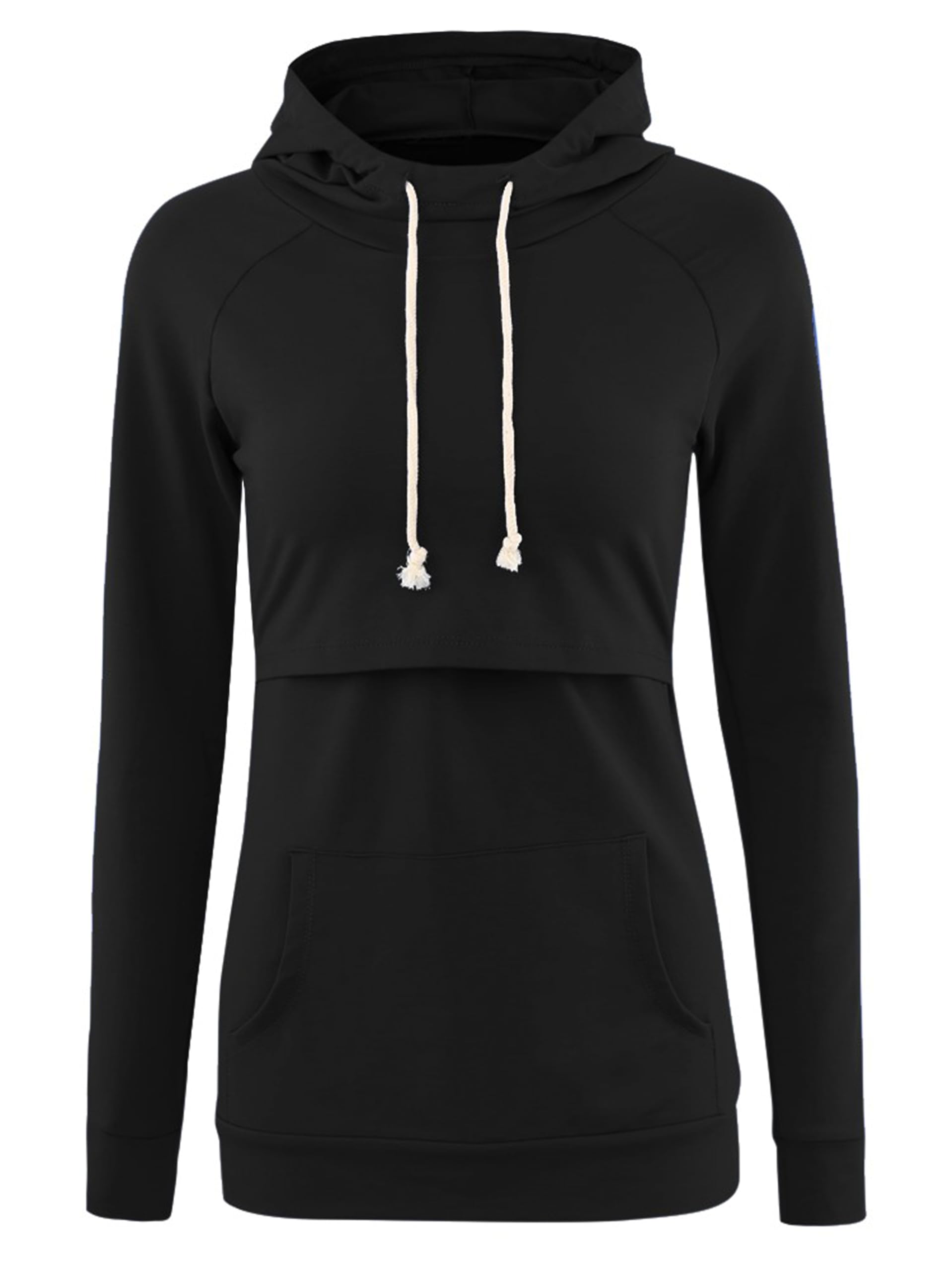 Damen Stillen Hoodie Umstandspullover Langarm Umstandsmode Jacke
