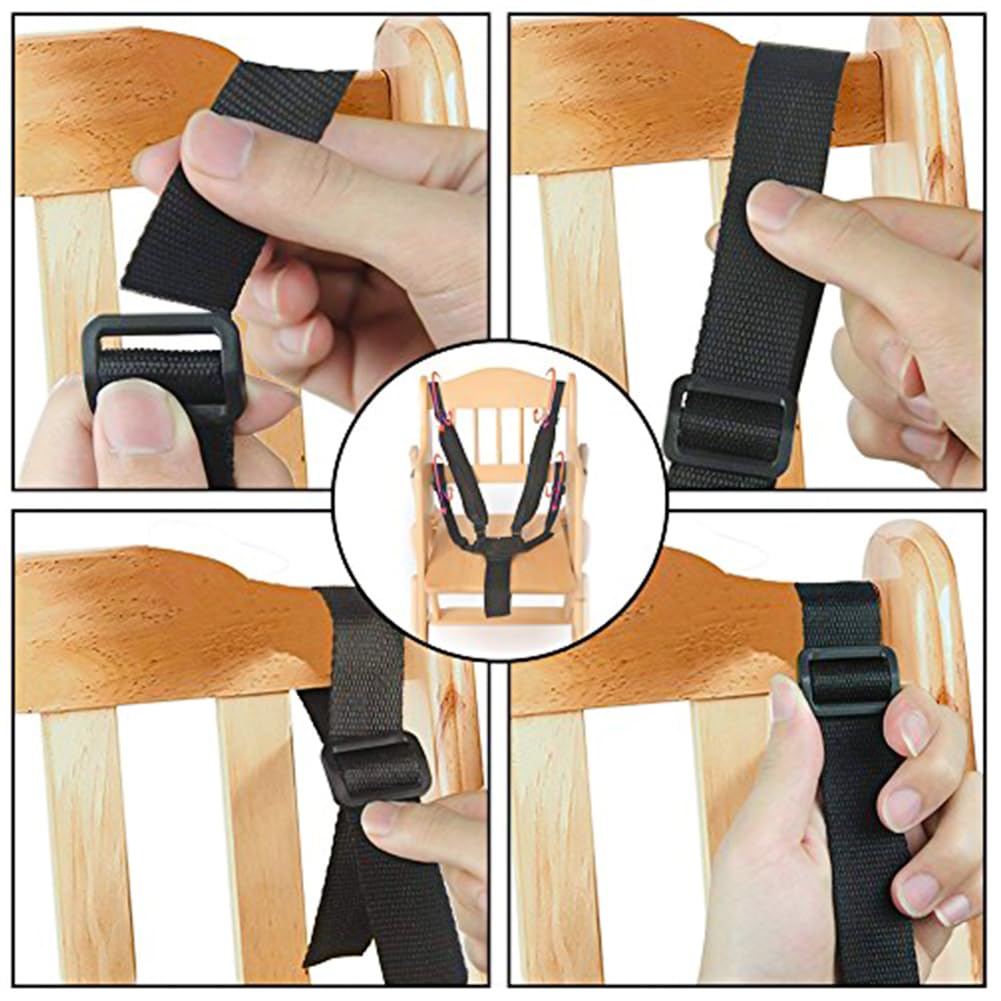 Ceinture de Sécurité Bébé Harnais/Sangle Réglable 5 Points Harnais de Sécurité Ceinture Pour Chaise Haute Bébé Landau et Poussette de Voiture et Poussette Universal Harnais
