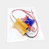 Vista 4 de 2 resistencias de carga de 50 W y 6 ohmios para bombilla LED Fix Fast Hyper Flash Turn Signal Blink Código de error (dorado)