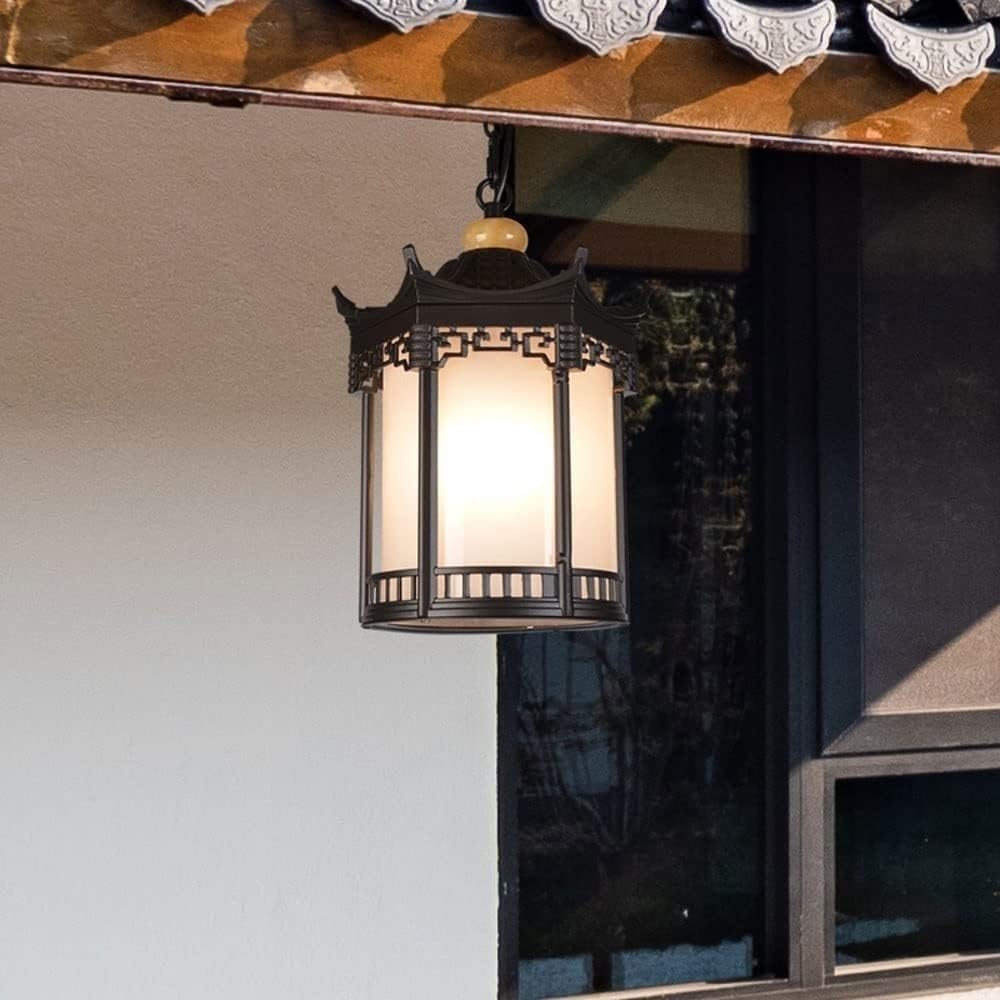 Generico Lampada a sospensione for esterni con paralume in marmo