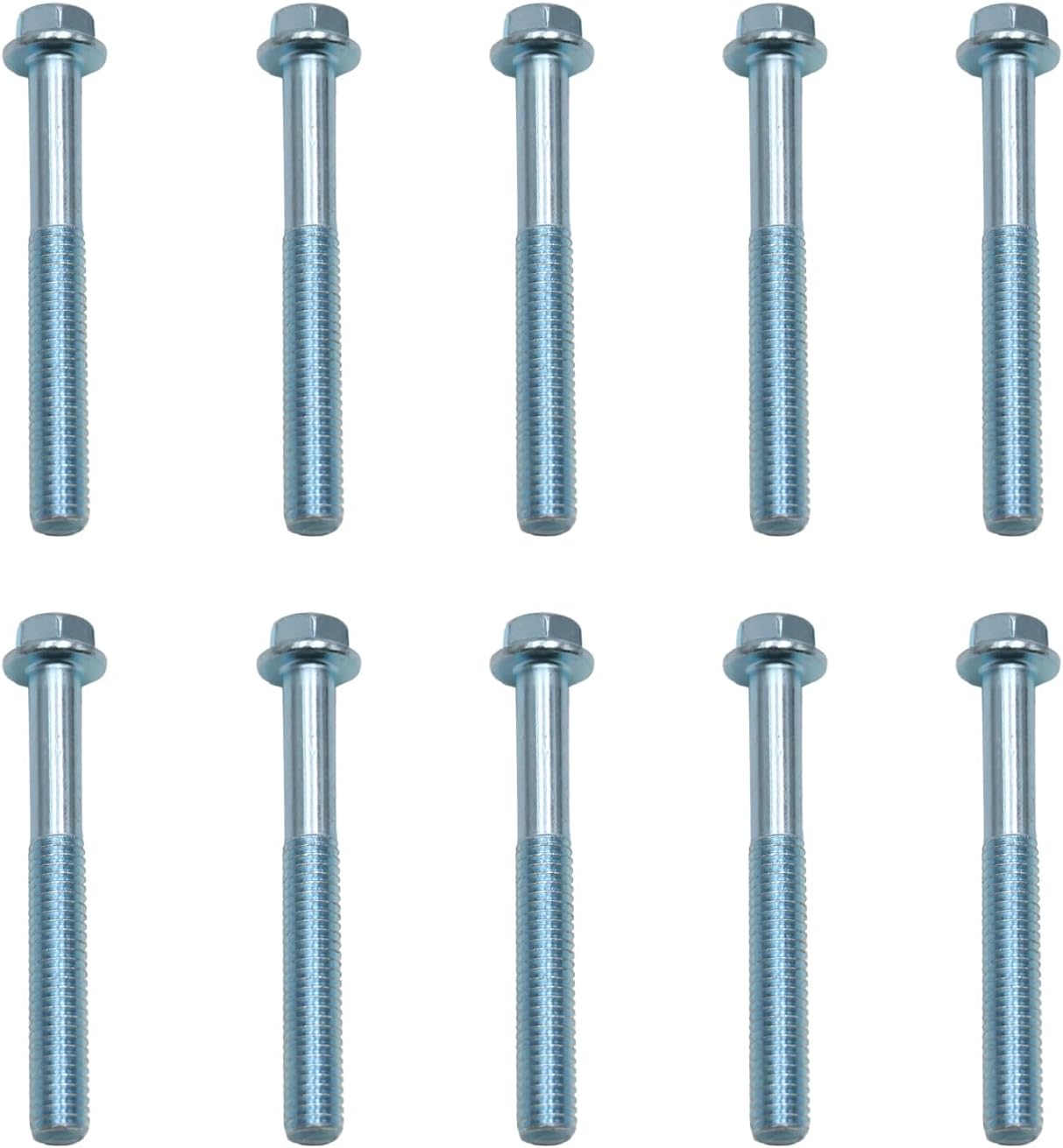 Transmission Cover Bolts (M6*50) 6mm x 50mm GY6 Engine Scooter Moped Part (Silver)