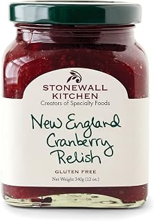 Stonewall Kitchen New England Cranberry Relish, 12 oz - Sweet Tart Cranberry Orange Condiment for Turkey, Chicken & Sandwiches