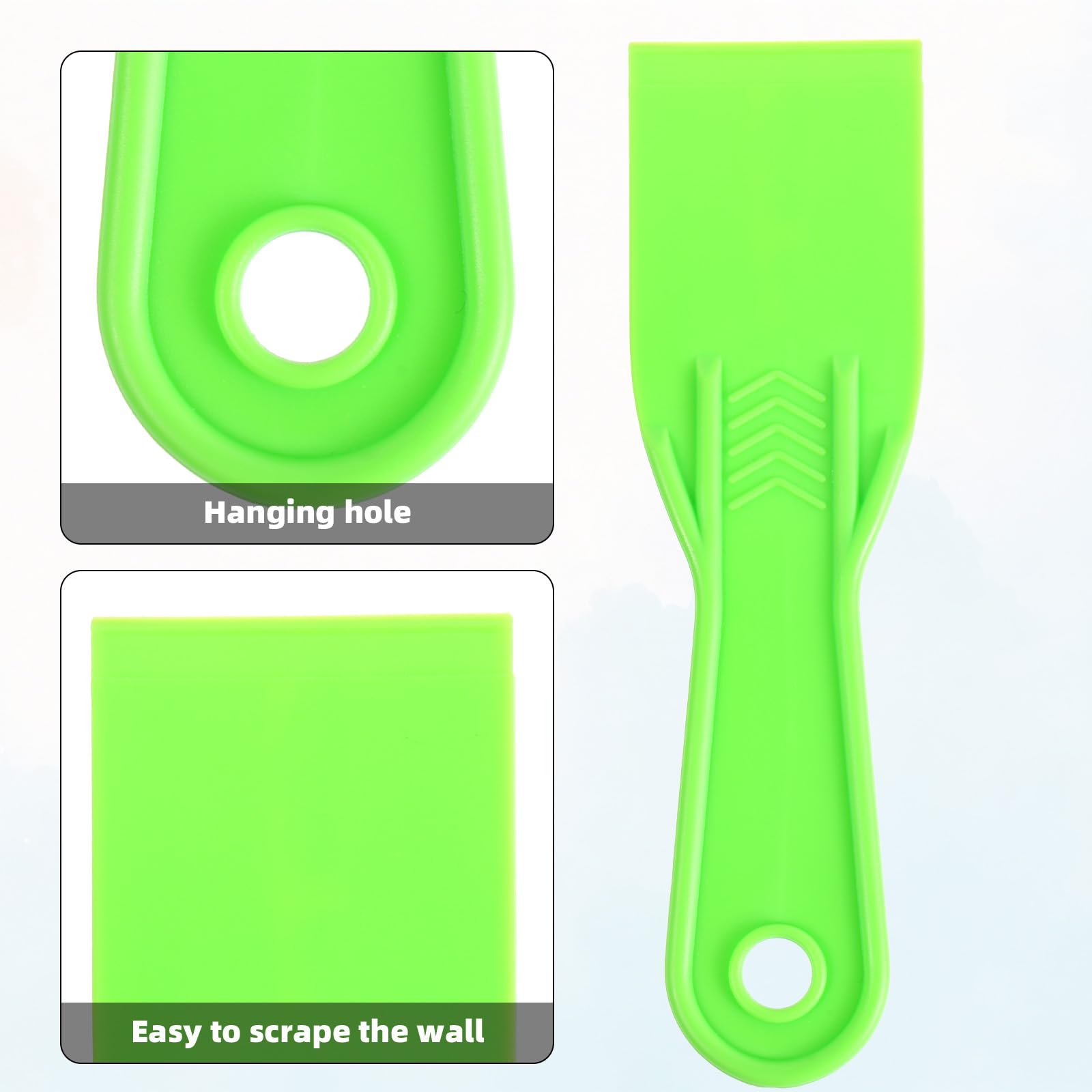 6pz Spatola di Plastica, Flessibile Raschietto per Stucco Raschietto da Muro Accessorio per Riparazione Stuccatura Rattoppo Intonacatura e Verniciatura(Verde)