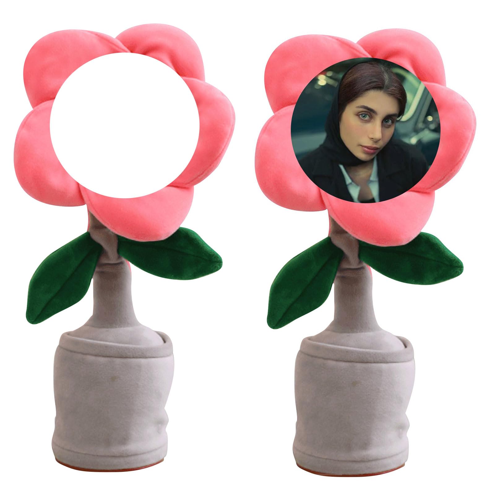 Dancing Flower with Custom Face,Personalized Singing Dancing Sunflower Toy,Customed People Face Singing and Dancing Toys,Plush Toy Interactive Gifts for Kids,Friends,Birthdays With Gift (Red)