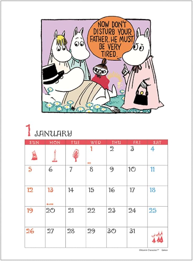 Amazon.co.jp: 学研ステイフル 2025年 カレンダー ムーミン 壁掛け