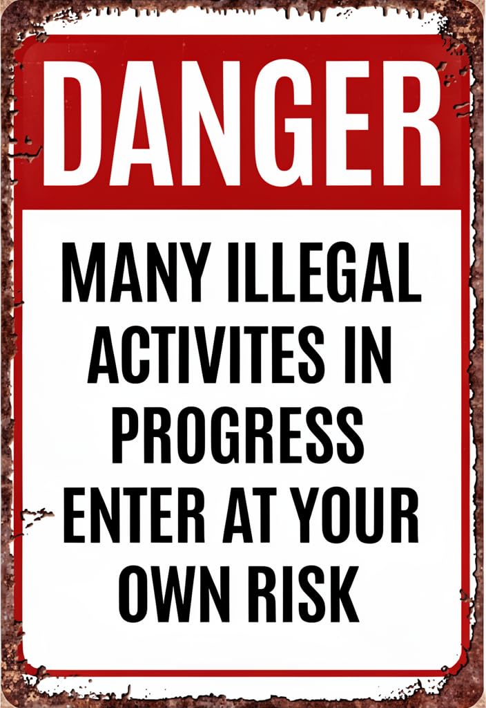 peiyeety Hazardous Waste Tin Sign 12x8 Inch, Danger Warning Metal Sign, Red Black White Safety Notice Plaque for Warehouse Garage Workshop Factory Lab Office Wall Decor Gift