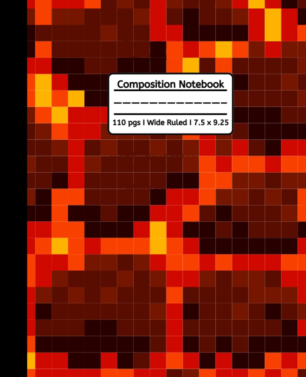 Pixel Composition Notebook: Lava I Gamer I Wide Ruled I 110 pgs I Primary School Book