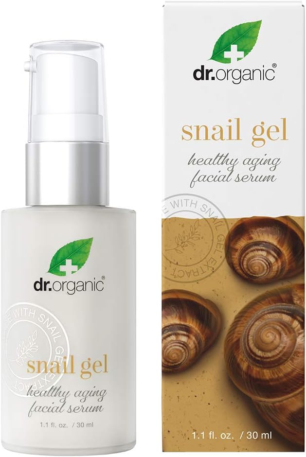 Dr.Organic Healthy Aging Facial Serum with Organic Snail Gel Extract, 1.1 fl oz