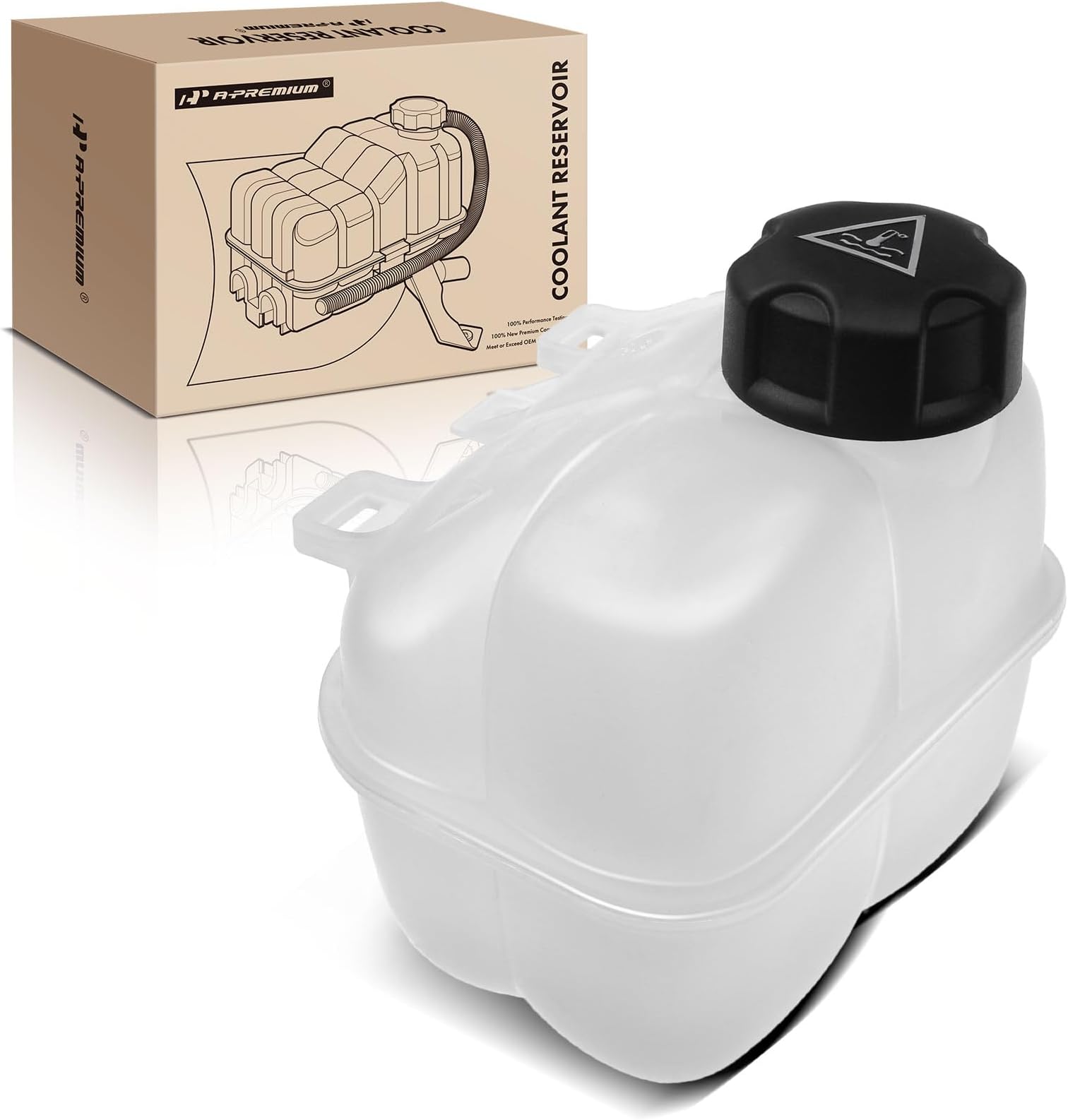 Engine Coolant Overflow Recovery Reservoir Tank [with Cap] Compatible with Mini Cooper Countryman 2011-2016, Cooper 2007-2015, Cooper Paceman & BMW 118i, 318i, i3, i3s, i8 - Front