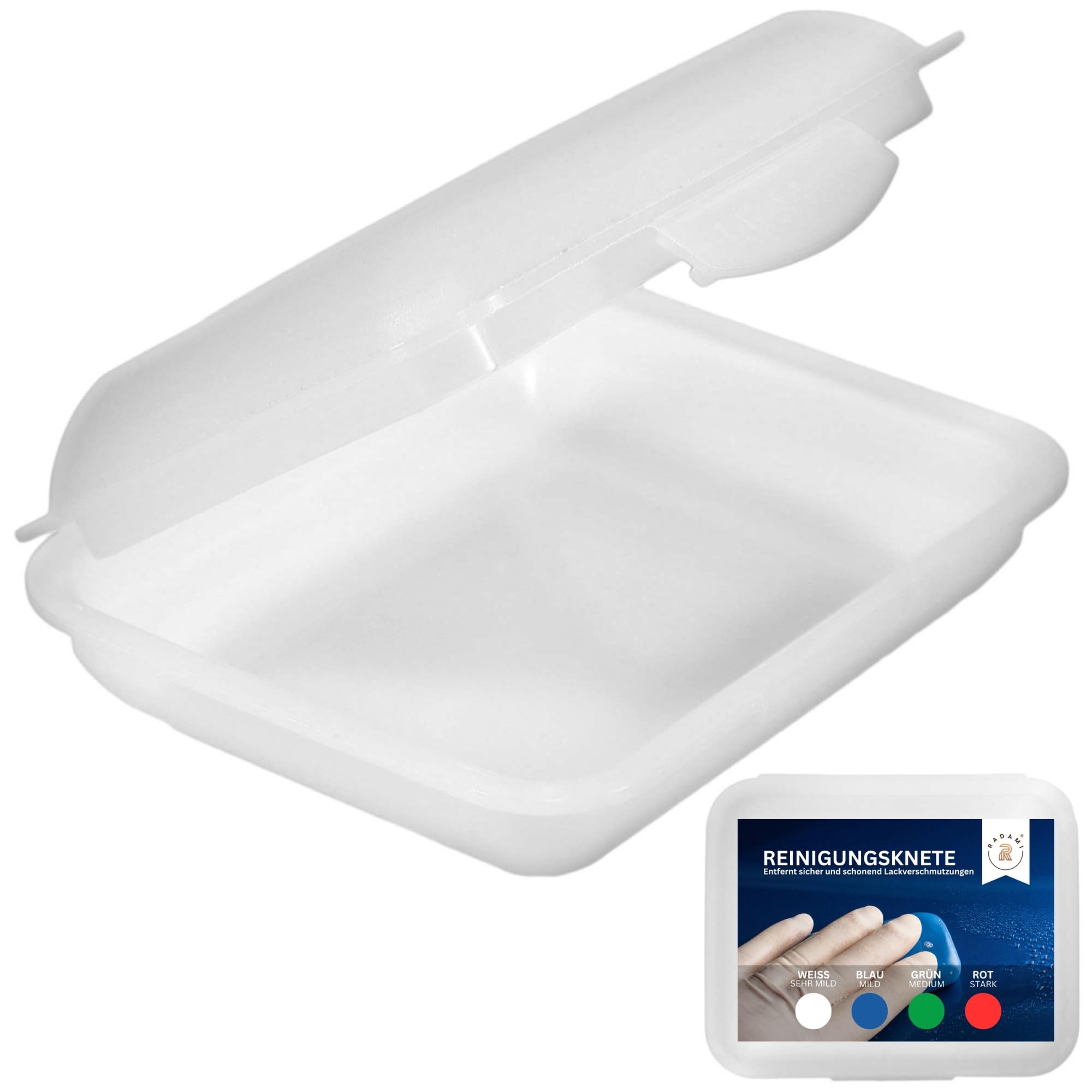 Plastilina per la pulizia della vernice per auto, roulotte e camper (100 g di plastilina rossa – forte)