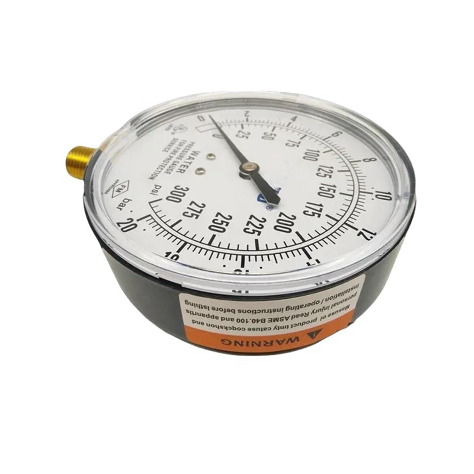 Manómetro de presión con válvula de alarma de tipo húmedo de 20 BAR original 35-W1005P-02L-XUL
