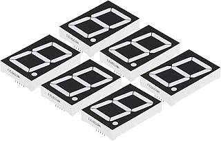 PATIKIL LED Display Digital Tube, 6 Pack 7 Segment 10 Pin 1 Bit 1.5"x2.2"x0.4" Common Cathode 3.6V LED Display Module for Electronic Driver Board, Red