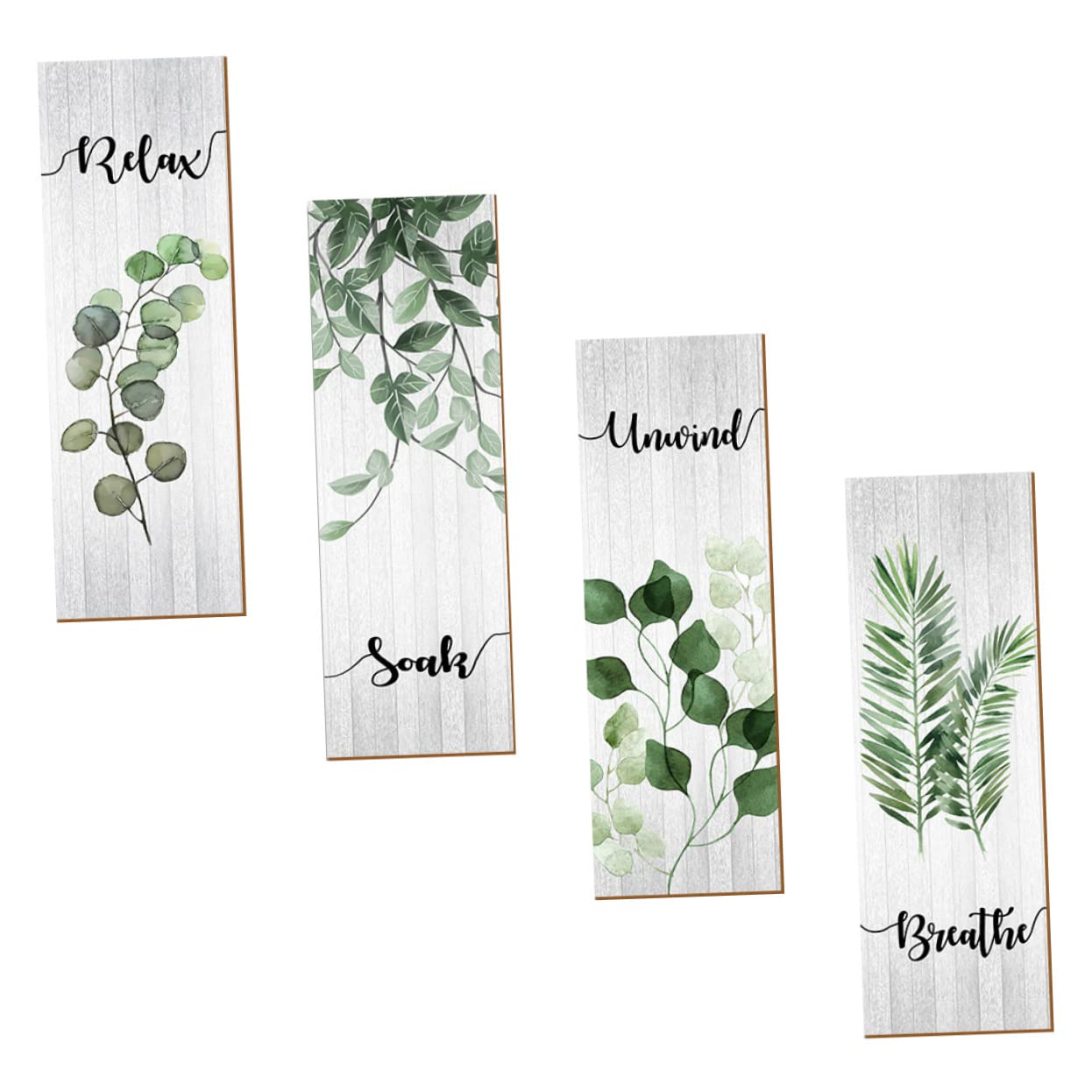 Placas de madera decorativas para baño Cabilock pack de 4 carteles colgantes para aseos