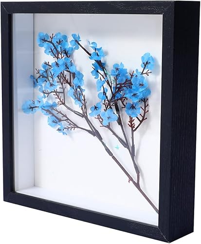 Miniatura 10 de Shadow Box - Marco de fotos de 6 x 8 pulgadas con plexiglás HD de madera profunda, caja de memoria para flores, boletos, recuerdos, medallas, arte y