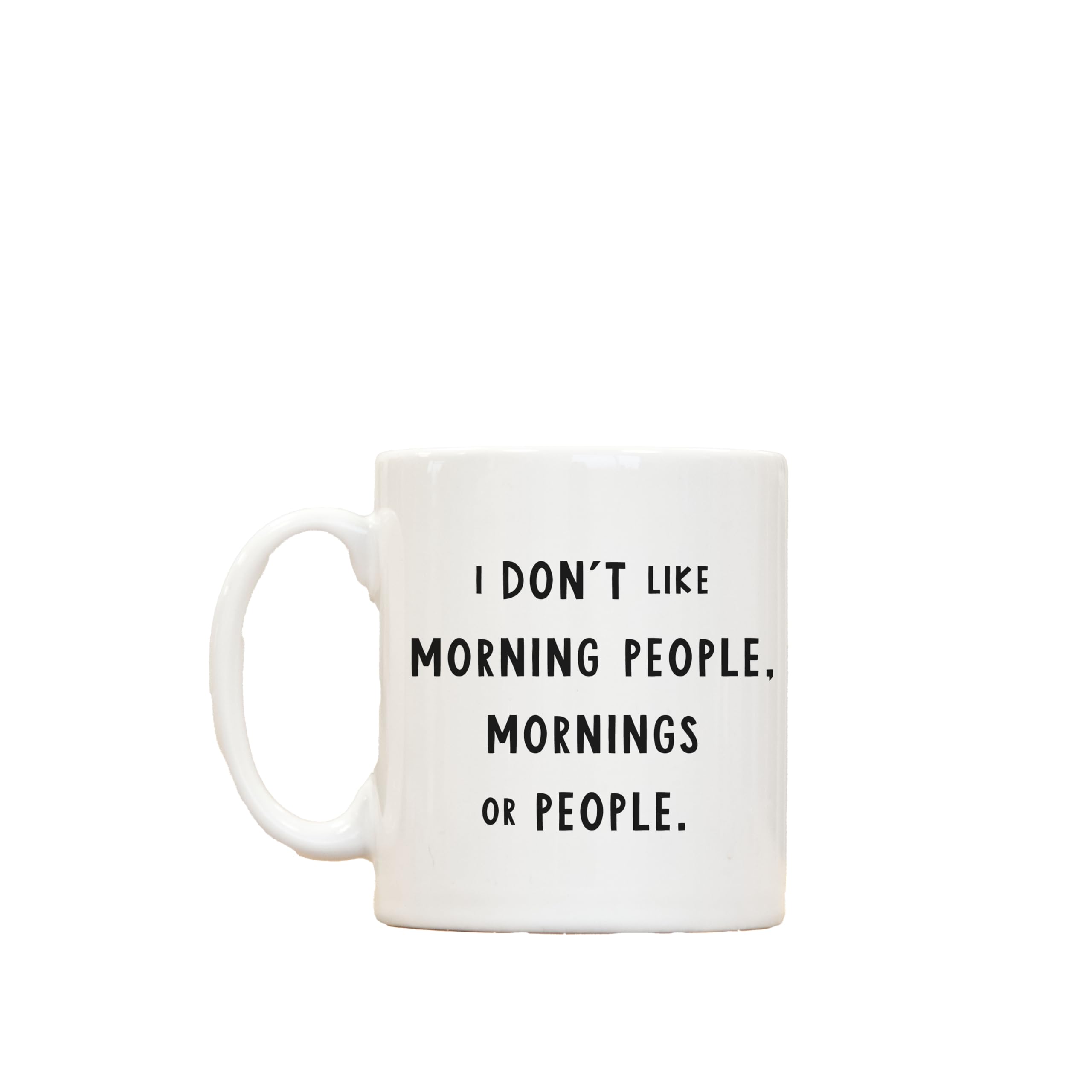 I Don't Like Morning People, or Mornings or People Mug | Funny Mug for Colleague Gifts | Secret Santa Gift | Simple Joke Comedy Mug