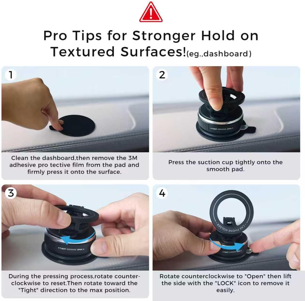 360° Adjustable Car Phone Holder for Magsafe, Magnetic Vacuum Suction Cup Dashboard Cell Phone Mounts Car Mobile Stand for iPhone 17 Pro Max 16 15 14 & Android and Universal All Smartphones