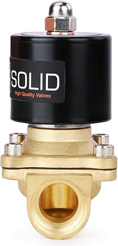 Miniatura 4 de 34 "de latón válvula electromagnética eléctrica 110V AC Normalmente cerrado agua no potable, aire, diesel por U.S. Solid