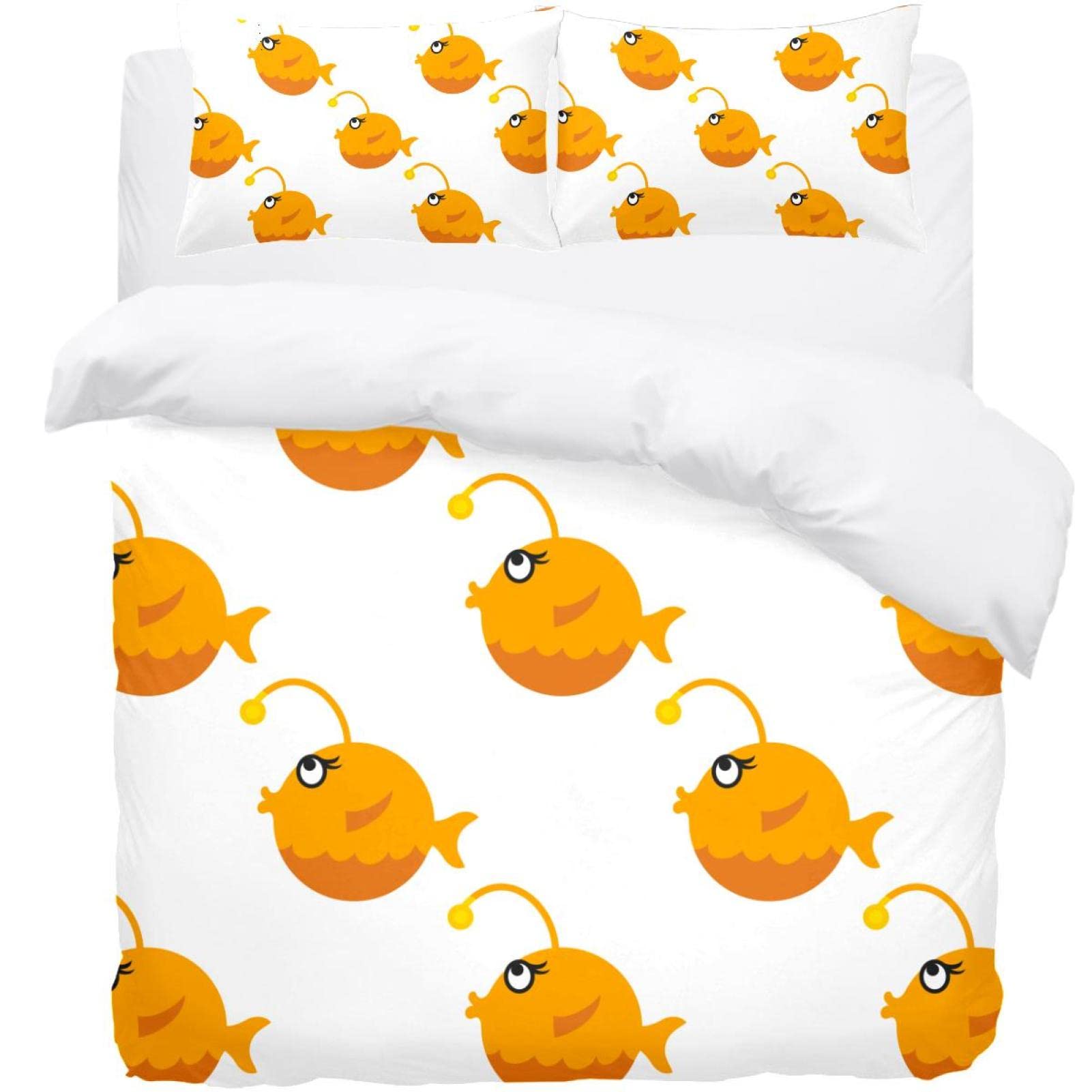 Parure de lit simple de qualité supérieure housse de couette poisson