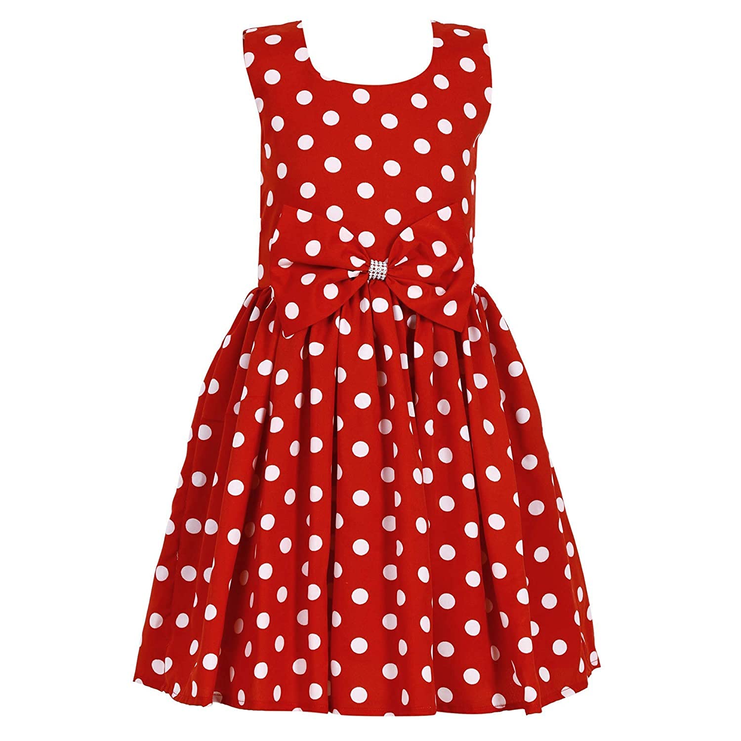 Naz Mannat Fashion Girl's Polka Dot Casual Wear Frock Rani N_F_133