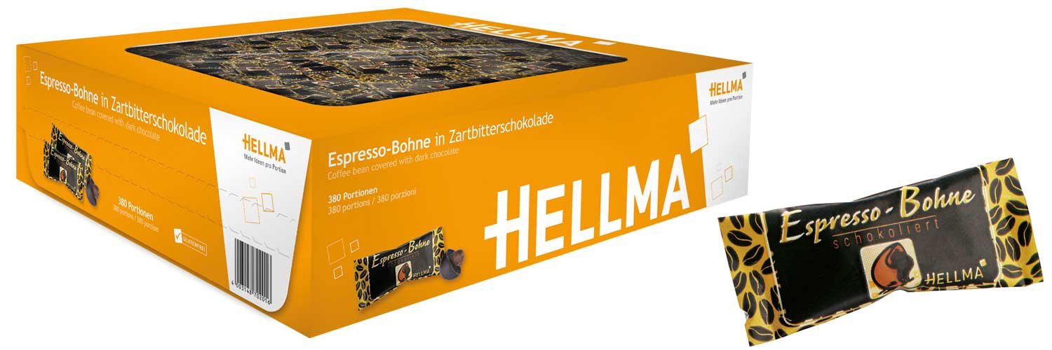 2x Hellma - Espresso-Bohne in Zartbitterschokolade